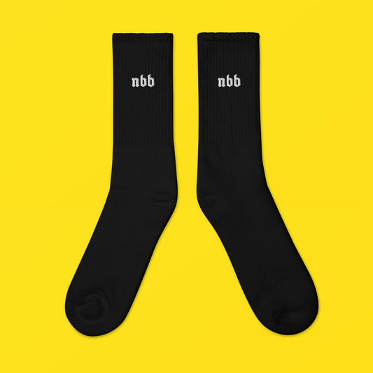 nonbinarybaby embroidered socks