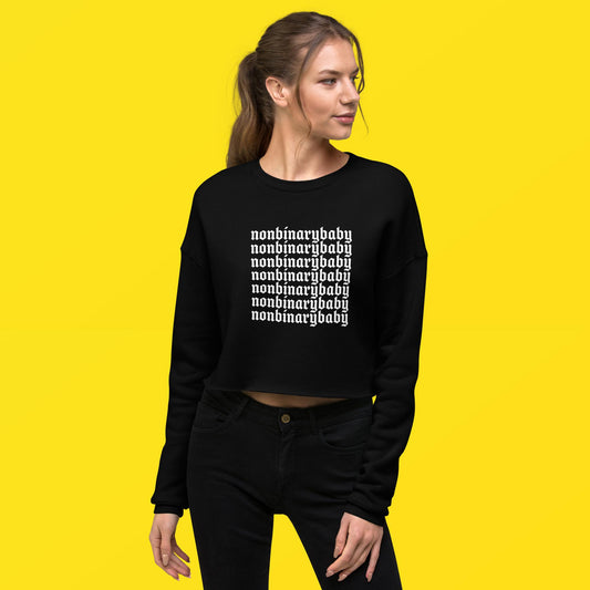 nonbinarybaby crop sweater